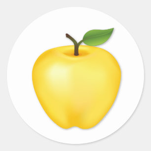 Rond Sticker Apple Golden Delicious