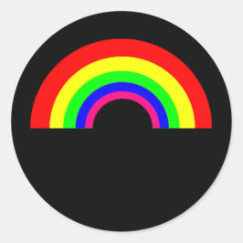 Rond Sticker arc-en-ciel mignon
