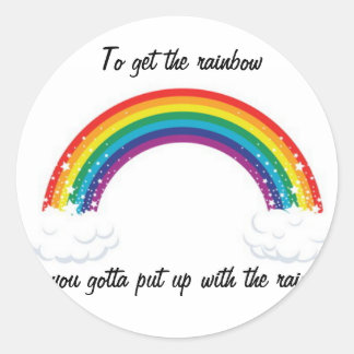 Rond Sticker Arc-en-ciel mignon !