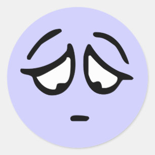 Rond Sticker Arrière - plan personnalisable Emoticon