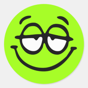 Rond Sticker Arrière - plan personnalisable Emoticon