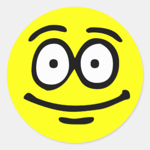 Rond Sticker Arrière - plan personnalisable Emoticon