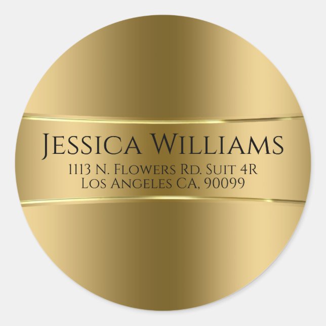 Rond Sticker Arrondi Gold Classic (Devant)