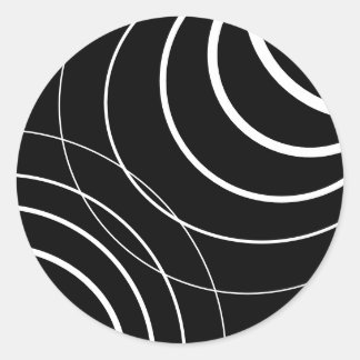 Rond Sticker Art Déco Double Cercle Sets 3