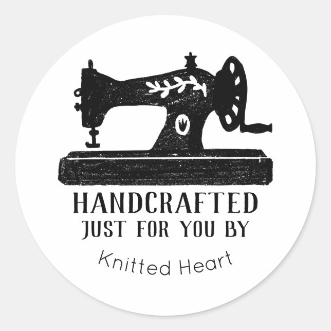 Rond Sticker artisanal pour machine à coudre (Devant)