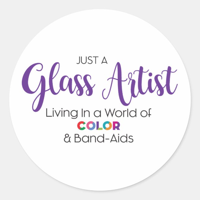 Rond Sticker Artiste en Verre (Devant)