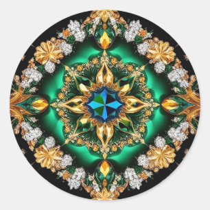 Rond Sticker aux couleurs brésiliennes
