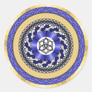 Rond Sticker aux couleurs du Nouvel An