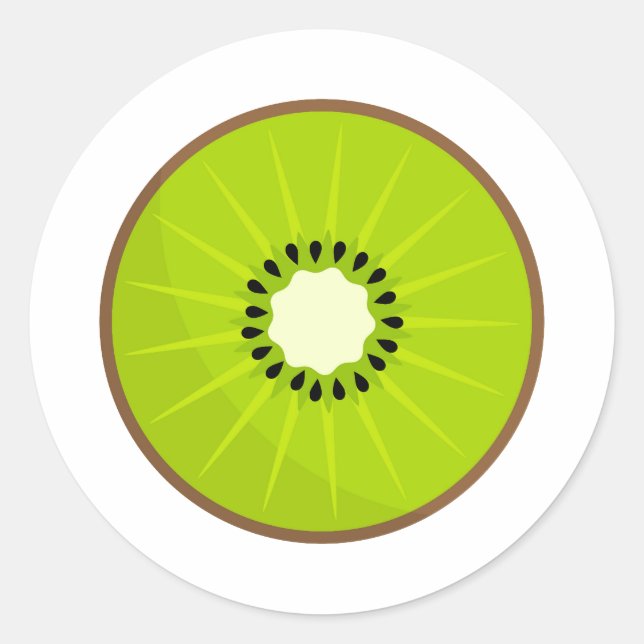 Rond Sticker aux fruits Kiwi (Devant)