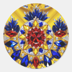 Rond Sticker avec des couleurs roumaines Design
