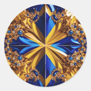 Rond Sticker avec Design de couleurs Suède