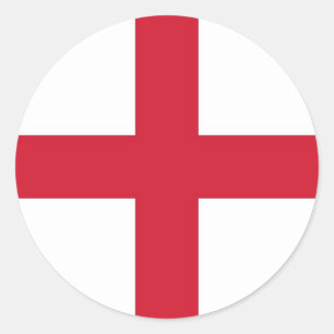 Rond Sticker avec Drapeau d'Angleterre