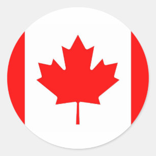 Rond Sticker avec drapeau du Canada