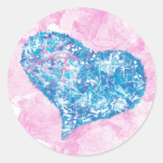 Rond Sticker avec un coeur adorable