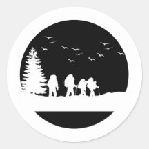 Sticker aventure B&W Randonnée