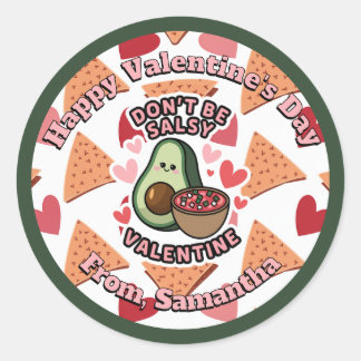Rond Sticker Avocado de la Saint Valentin