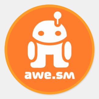 Rond Sticker awe.sm-o (orange)