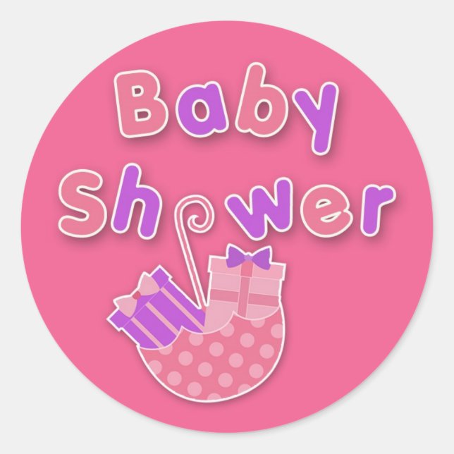 Rond Sticker baby shower (Devant)