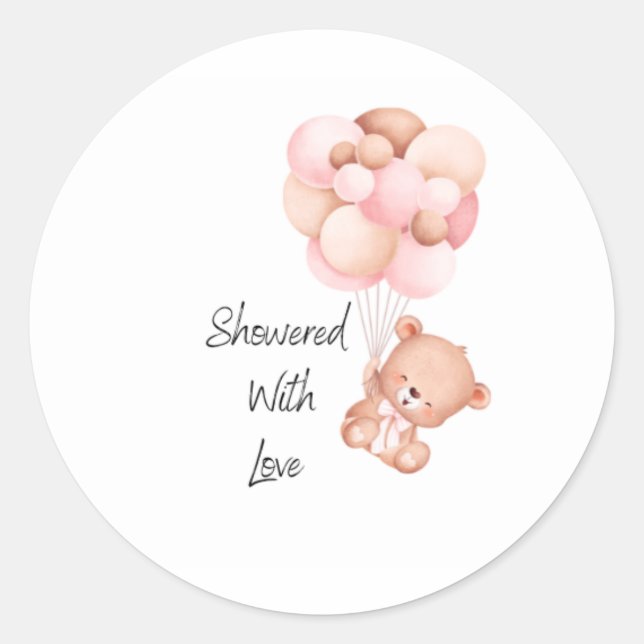 Rond Sticker baby shower (Devant)