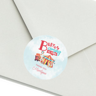 Rond Sticker Baby shower Carnival Circus Festival