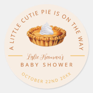 Rond Sticker Baby shower Cutie Pie Thanksgiving