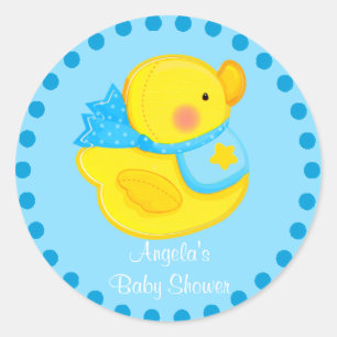 Rond Sticker Baby shower de canard