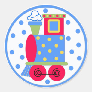 Rond Sticker Baby shower du train Choo Choo