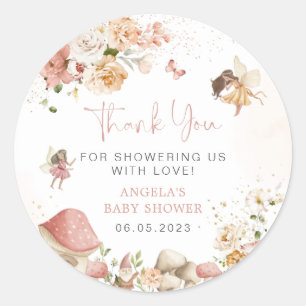 Rond Sticker Baby shower Fairy