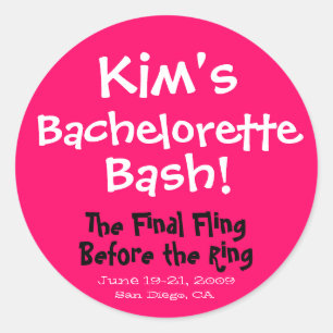 Rond Sticker Bachelorette Bash