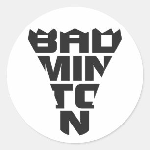 Rond Sticker Badminton