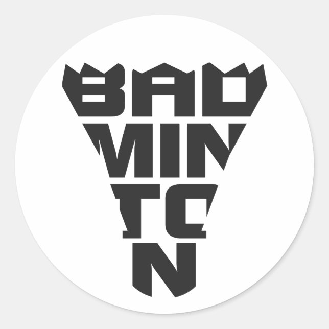 Rond Sticker Badminton (Devant)