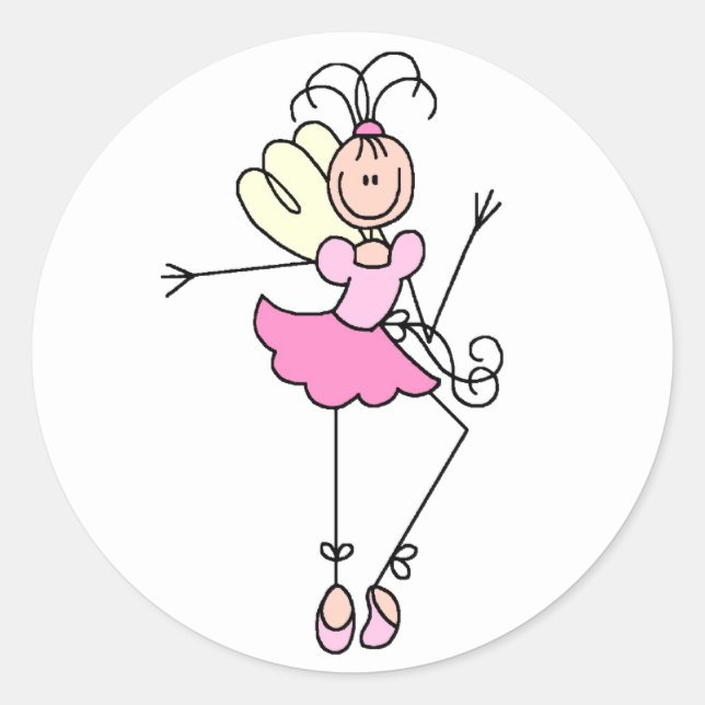 Rond Sticker Ballerina Figure (Devant)