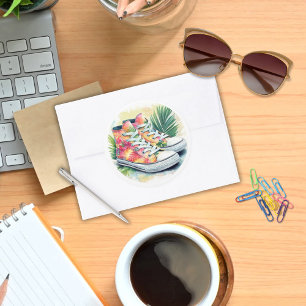 Rond Sticker Basket Hawaiian Haut-Top