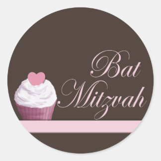 Rond Sticker bat mitzvah Cupcake