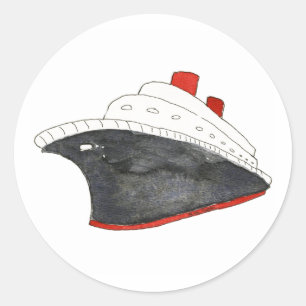 Rond Sticker bateau de croisière
