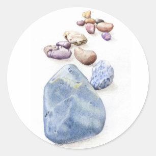 Rond Sticker Beach Pebbles