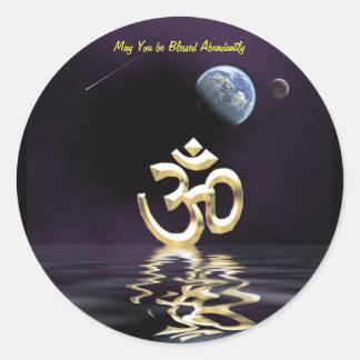 Rond Sticker Bénédiction Aum