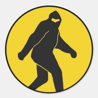 Rond Sticker Bigfoot (Jaune)