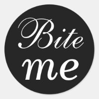 Sticker Black and White Bite Me