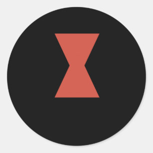 Rond Sticker Black Widow Spider