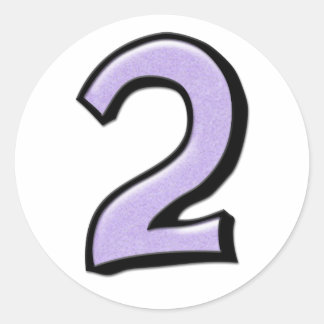 Rond Sticker blanc lavande Silly Numéro 2