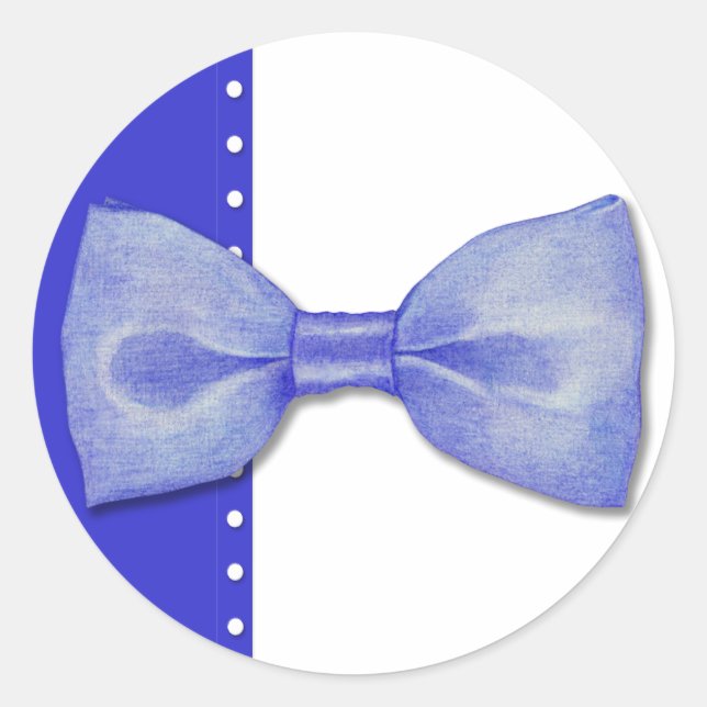 Rond Sticker Bleu Bowtie (Devant)