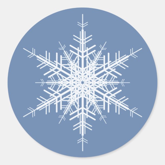Rond Sticker bleu neige (Devant)