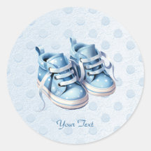 Sticker Blue Baby Shoes
