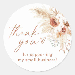 Rond Sticker Boho Small Business Merci