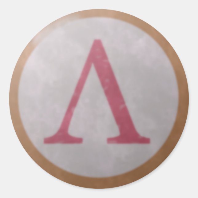 Rond Sticker Bouclier Spartiate (Devant)
