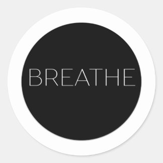 Rond Sticker Breathe Minimaliste