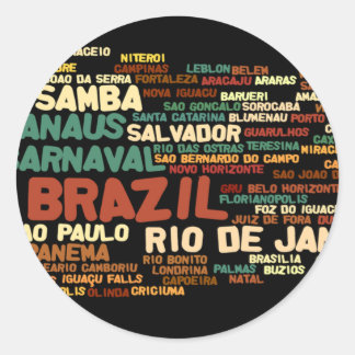 Rond Sticker BRÉSIL