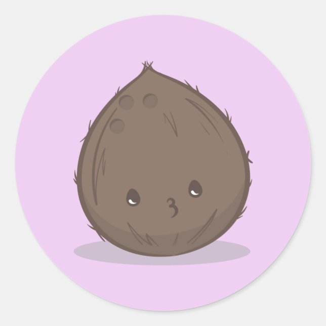 Rond Sticker Brown à la noix de coco (Devant)