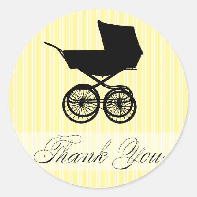 Rond Sticker Buggy Merci Jaune (Devant)